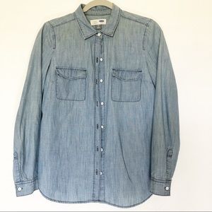 Old Navy Chambray Denim Button Denim Long Sleeve